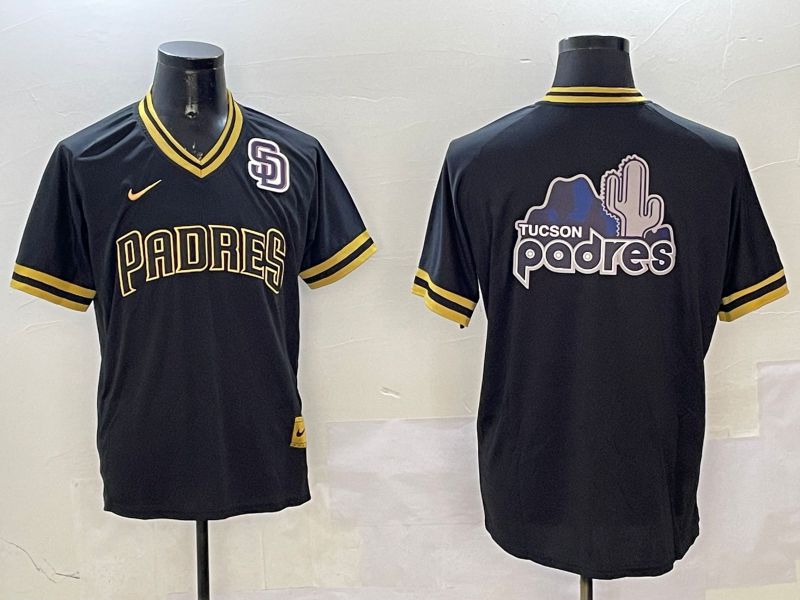 Men San Diego Padres Blank Black Gold Game 2025 Nike MLB Jersey style 11->san diego padres->MLB Jersey
